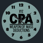 CPA custom color wall clock<br><div class="desc">Change the text field to what you want. You can also change the font and its size and color by using the "Customize it" function, as well as add more text fields if you wish. You can also change (edit) the background color of this item to any color of your...</div>