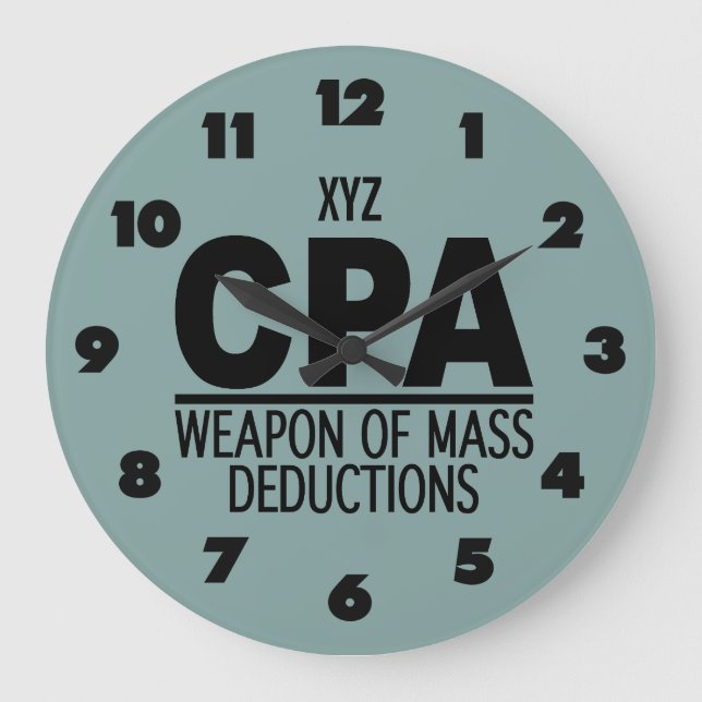 CPA custom color wall clock (Front)