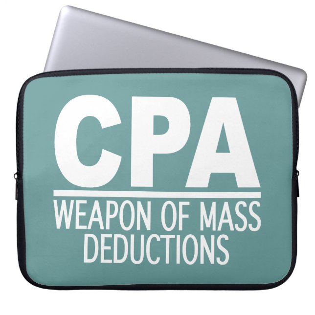 CPA custom laptop sleeve (Front)