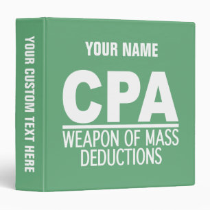 CPA custom name & color binders