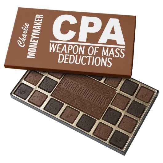 CPA custom name & color chocolate box (Opened)