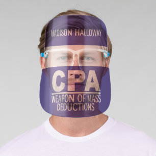 CPA custom name & color face shield