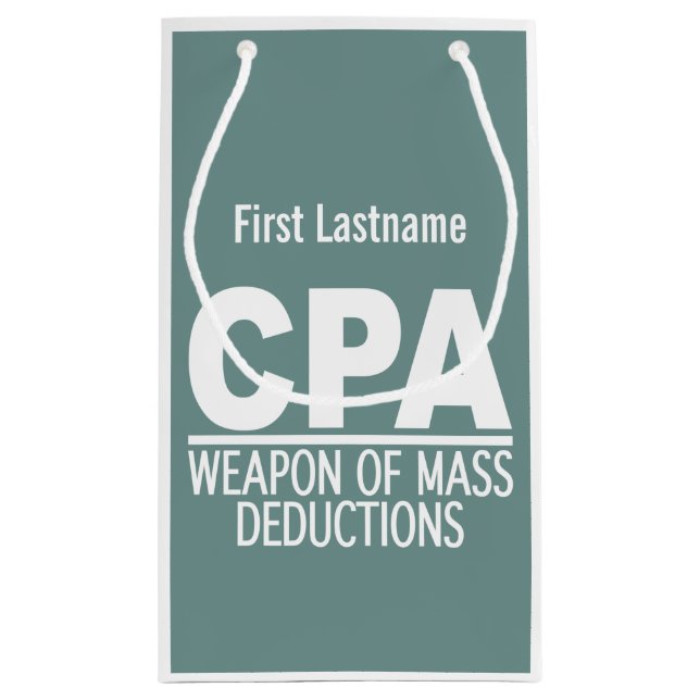 CPA custom name & color gift bags (Back)