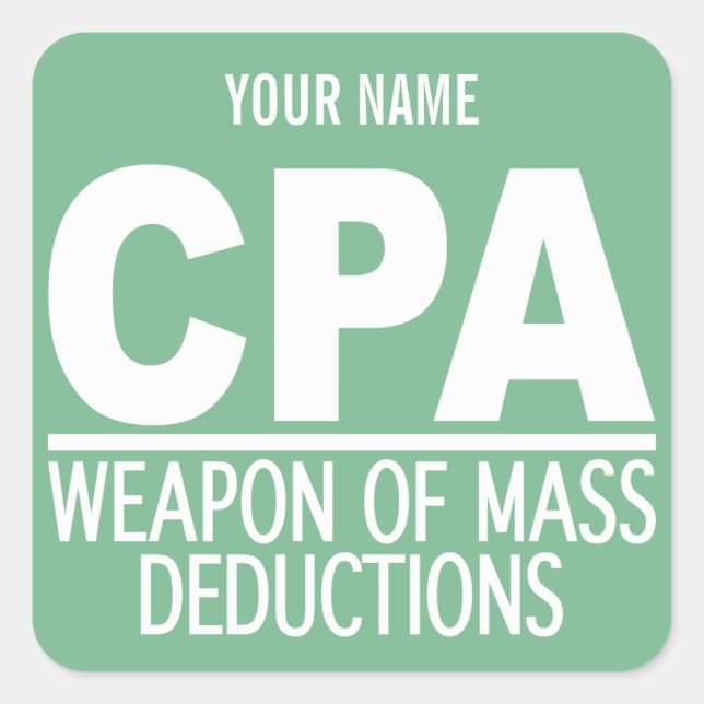 CPA custom name & color stickers (Front)