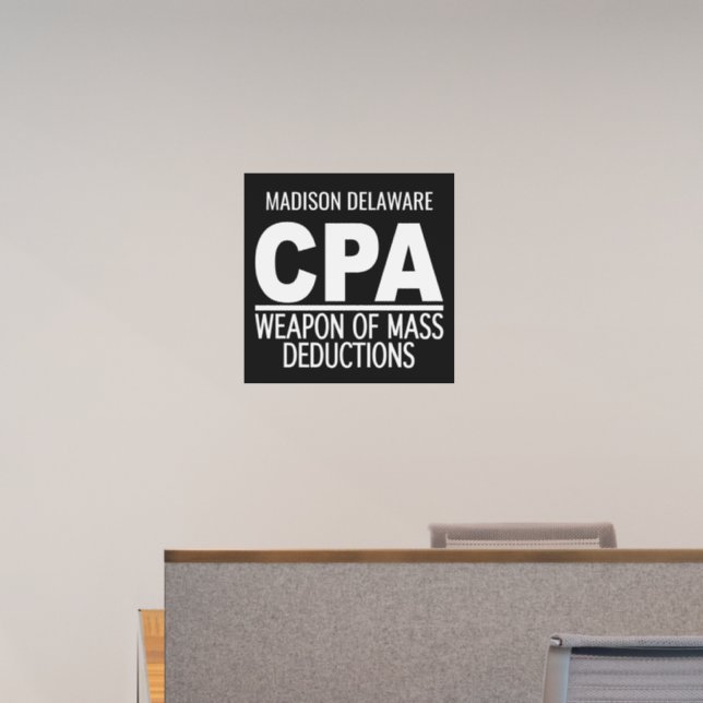 CPA custom name & color Wall Decal (Office)