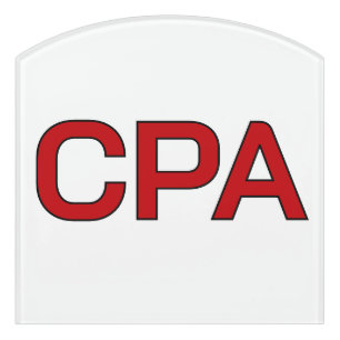 Cpa Door Sign