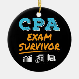 CPA Exam Survivor Ceramic Ornament