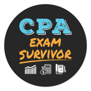 CPA Exam Survivor Classic Round Sticker