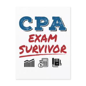 CPA Exam Survivor Postcard