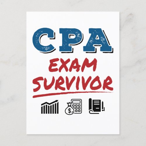 CPA Exam Survivor Postcard