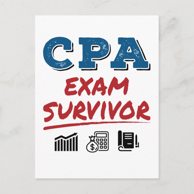 CPA Exam Survivor Postcard (Front)