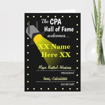 Cpa Exams | Congratulations | Fame | Personalise Holiday Card by accountingcelebrity at Zazzle