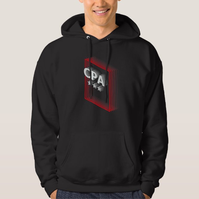 CPA Job Title Appreciation Retro Hoodie (Front)