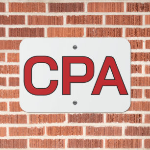 Cpa Metal Sign