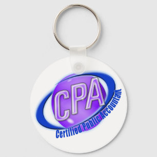 CPA ORB SWOOSH LOGO CERTIFIED PUBLIC ACCOUNTANT KEYCHAIN