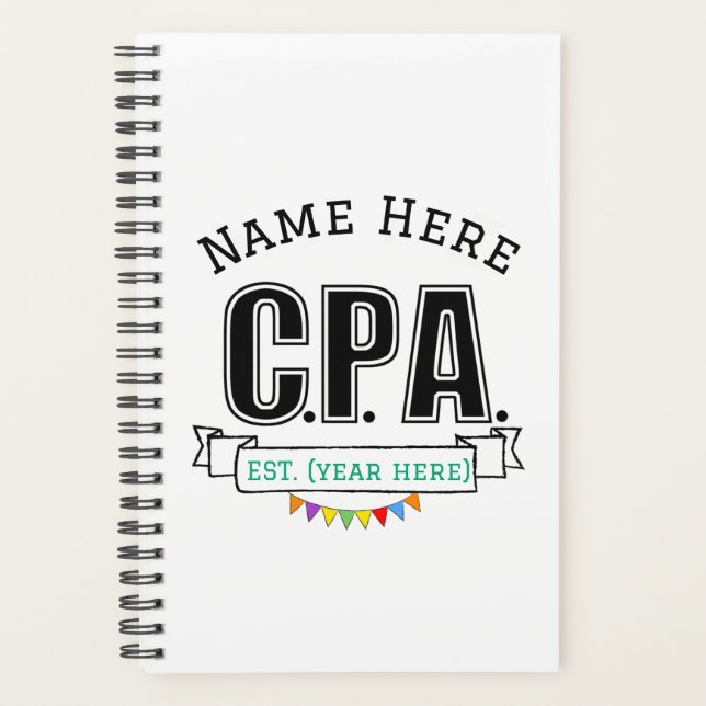 CPA Planner Accountant Personalized Gift  (Front)