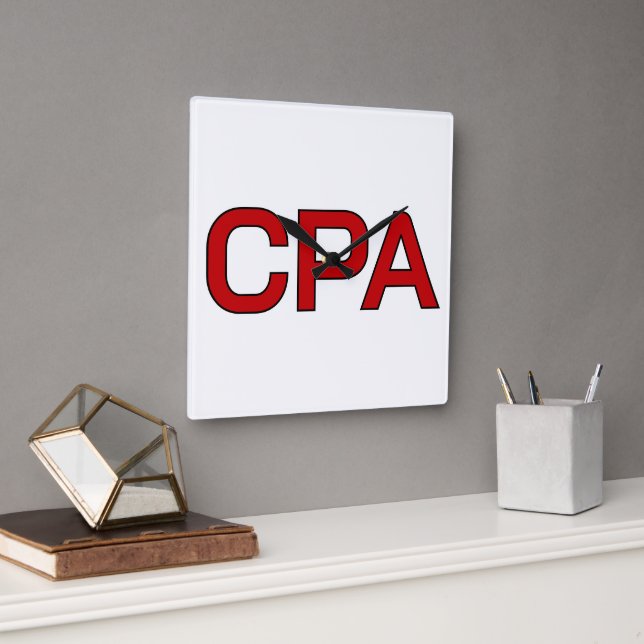 Cpa Square Wall Clock (Office)