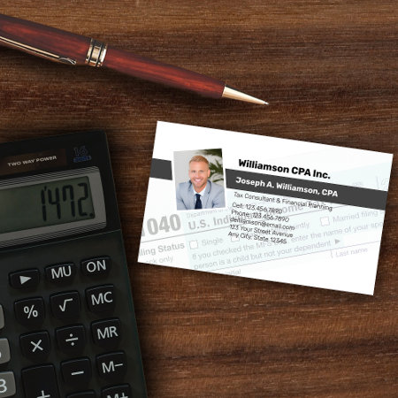 Cpa | Tax Accountant Professional Business Card