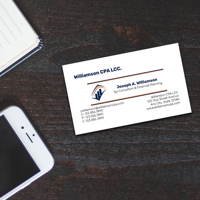 CPA | Tax Accountant Professional Business Card (Creator Uploaded)