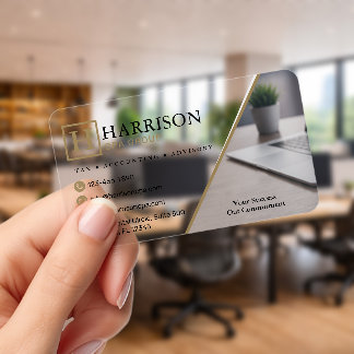 CPA | Tax Accountant Professional Clear Business Cards