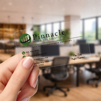 CPA | Tax Accountant Professional Clear Business Cards