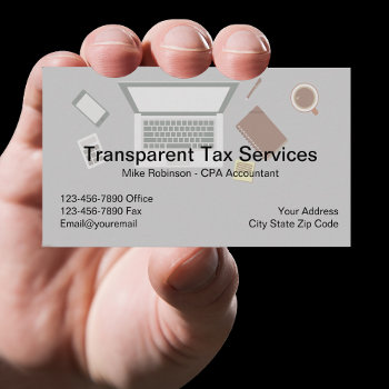 Cpa Tax Accountant Services Business Card by Luckyturtle at Zazzle