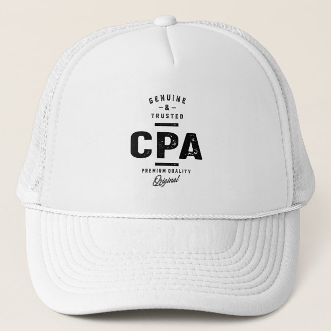CPA Work Job Title Gift Trucker Hat (Front)
