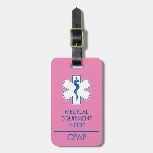 CPAP or Medical Alert Carry On Luggage Tag