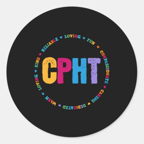 Cpht Tech Certified Pharmacy Technician Classic Round Sticker