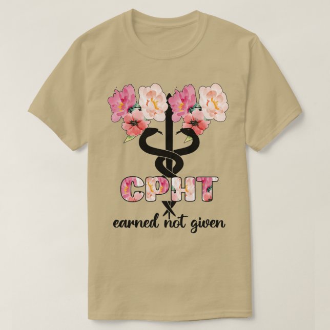 CPhT Tech Certified Pharmacy Technician Gifts 1 T-Shirt (Design Front)