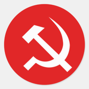 CPI-flag communist party of India Classic Round Sticker