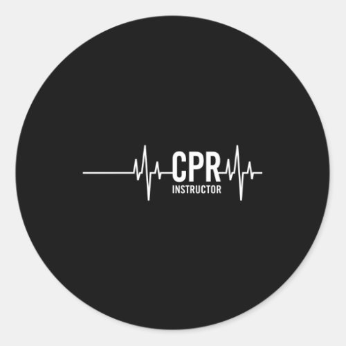 Cpr Aed Instructor Hebeat Classic Round Sticker