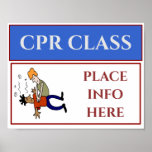 Cpr Class Sign, Add Or Edit Text Poster at Zazzle