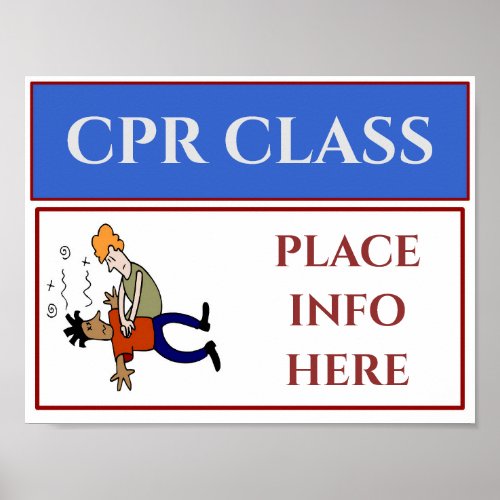CPR Class Sign add or edit text Poster