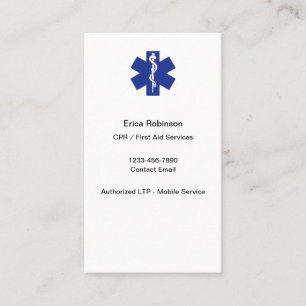 CPR First Aid Medical Business Cards