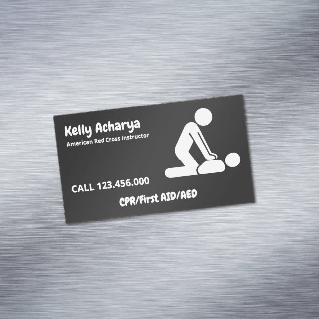 🚑 CPR Instructor First Aid Business Card Magnet (In Situ)