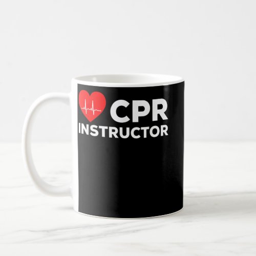CPR Instructor Shirt EKG Heartbeat Graphic Women M Coffee Mug