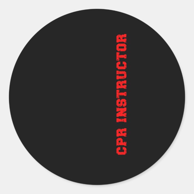 Cpr Instructor Us Flag Cpr Trainer Cpr Instructors Classic Round Sticker (Front)