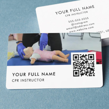 Cpr Qr Code Modern Business Business Card by BusinessCardsUS at Zazzle