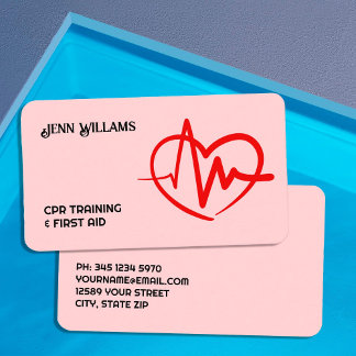 CPR Trainer Instructor Business Card