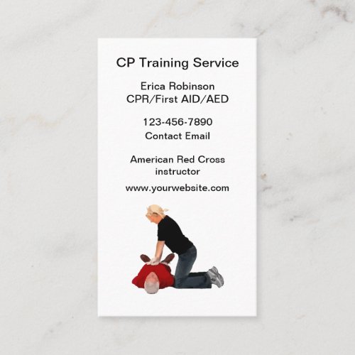 CPR Training Class Instructor Business Card