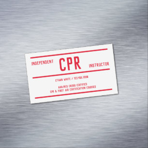 CPR Training Instructor Business Card Magnet
