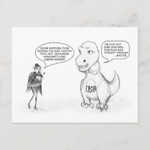 CPSIA Dino Postcard