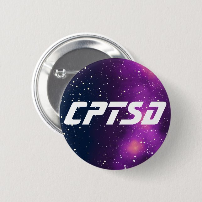 CPTSD Customizable Galaxy Identity Button (Front & Back)