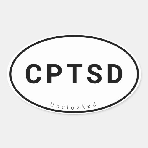 CPTSD Oval Sticker
