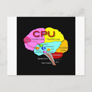 CPU Brain Postcard