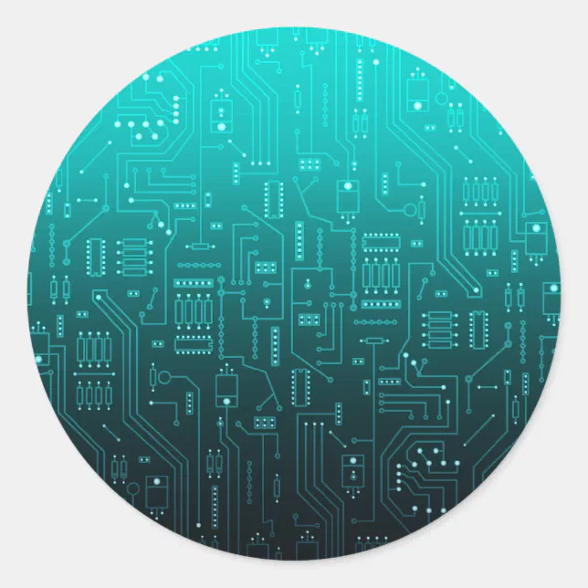 cpu classic round sticker | Zazzle