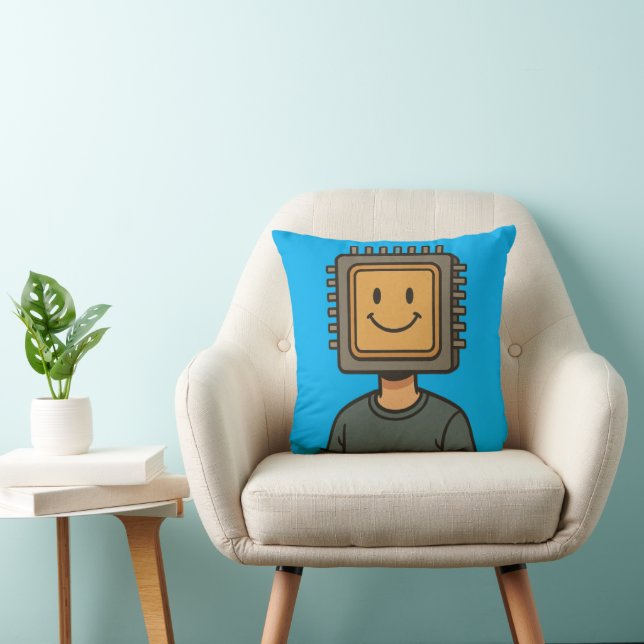 cpu head throw pillow (Chair)
