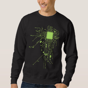 CPU Technology Nerd Computer Chip Informative Prog Sweatshirt