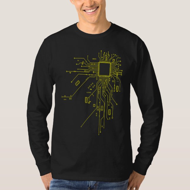CPU Technology Nerd Computer Chip Informative Prog T-Shirt (Front)